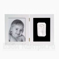 Рамочка двойная Baby Art (белая) Рамочка двойная Baby Art (белая)