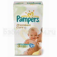 ���������� Pampers ������� Premium Care 4-9 ��. 60 ��. (3)