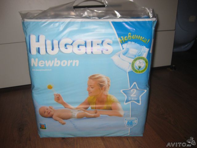 New born 2. Huggies подгузники Newborn 2 (3-6 кг) 88 шт..